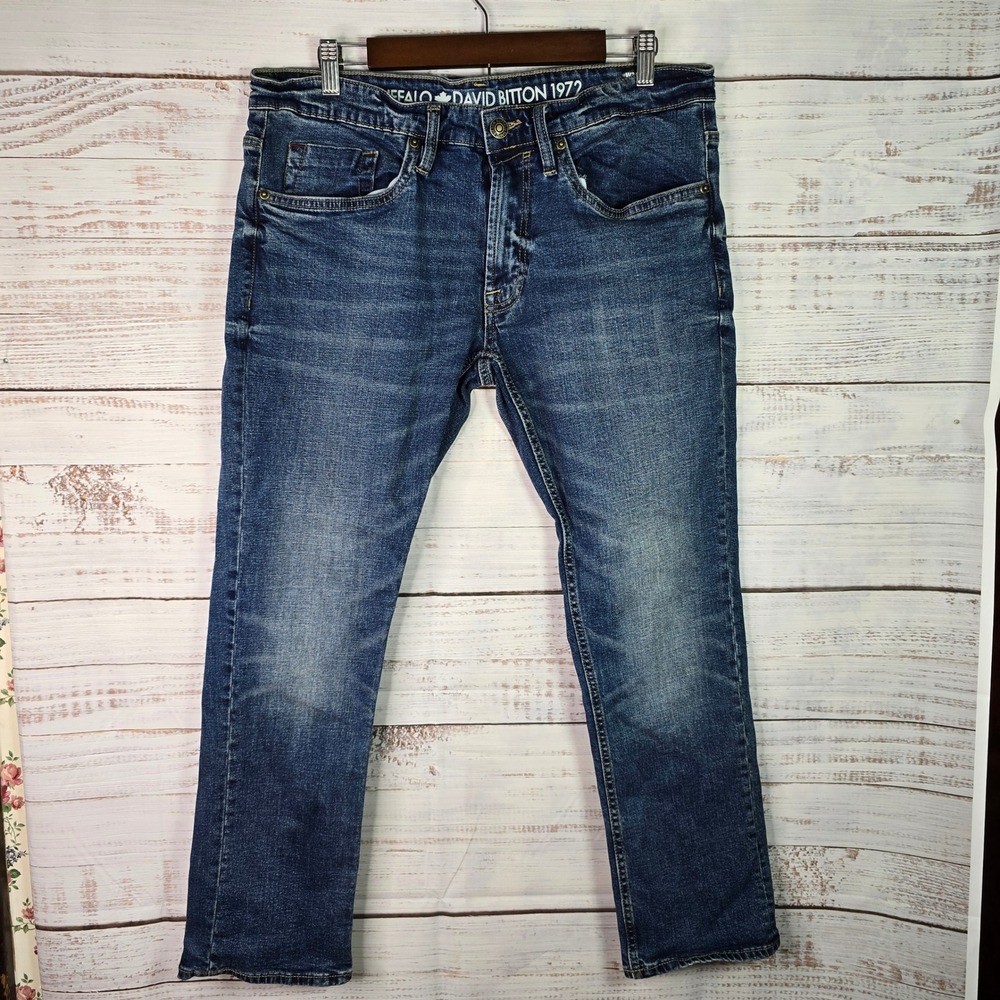 Buffalo David Bitton Ash-X Slim Stretch Jeans Men's 34x30 Medium Wash